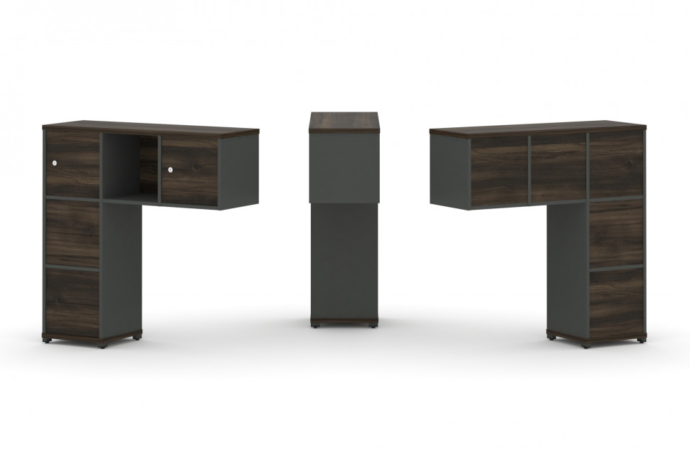 Concept Надставка низкая CN.ONN-004 Дуб Мали/Антрацит/Металл Антрацит 1099*365*1130