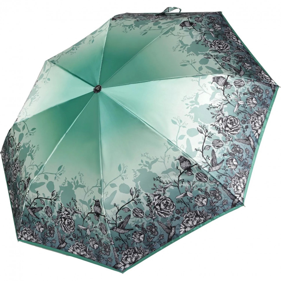 Зонт жен. Fabretti, облегченный автомат, 3 сложения, сатин,UFLS0053-11