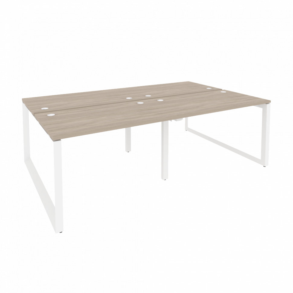 Onix Рабочая станция на О-образном м/к O.MO-D.RS-4.2.7 Дуб Аттик/Металл Белый 2360*1475*750