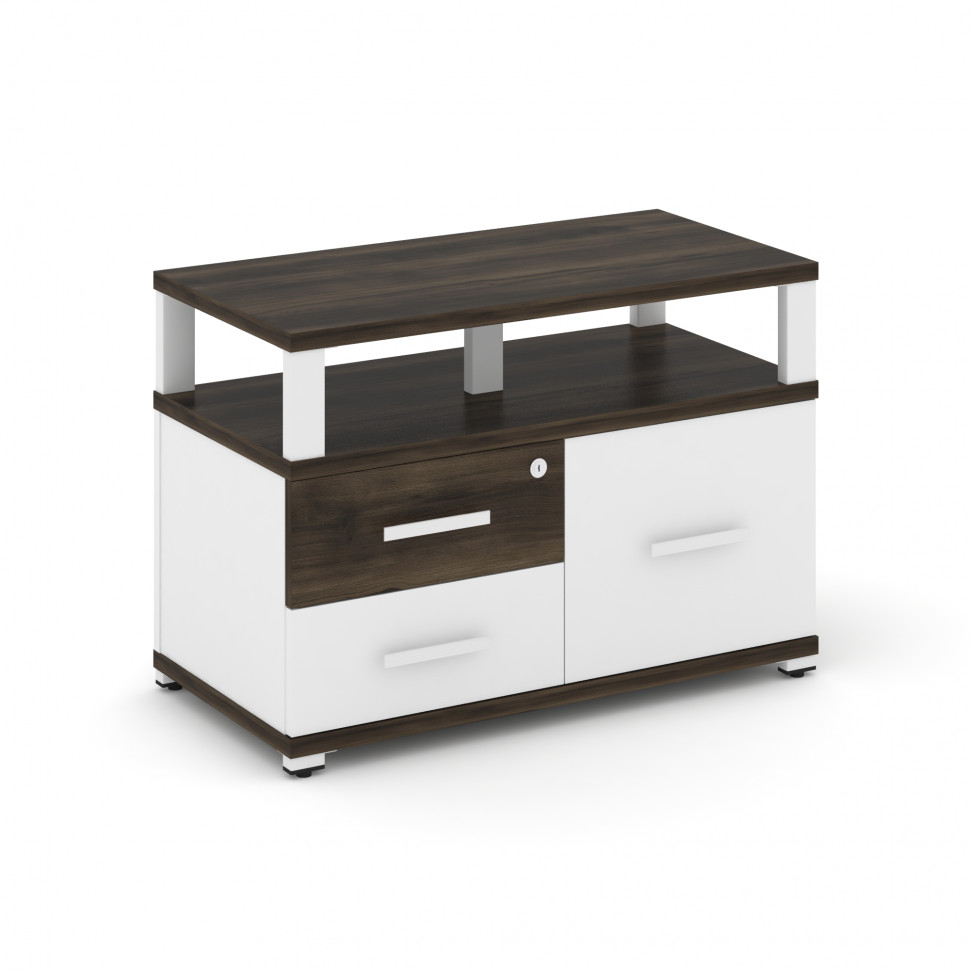 Concept Тумба приставная широкая 2 ящ.+1 распаш. фасад с надставкой широкой CN.TSP-006 W Дуб Мали/Бе Concept Тумба приставная широкая 2 ящ.+1 распаш. фасад с надставкой широкой CN.TSP-006 W Дуб Мали/Бе