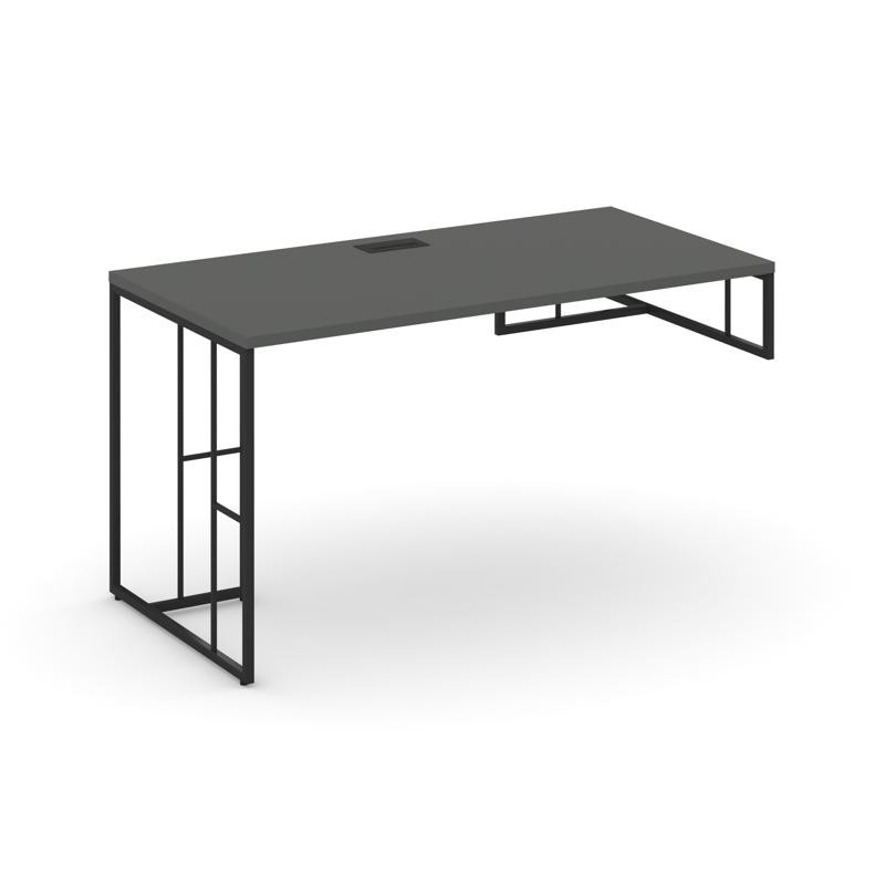 Rift Стол письменный для опорной тумбы правый RF.SPOT-015 (R) Антрацит NEW/Металл Черный 1780*700*75