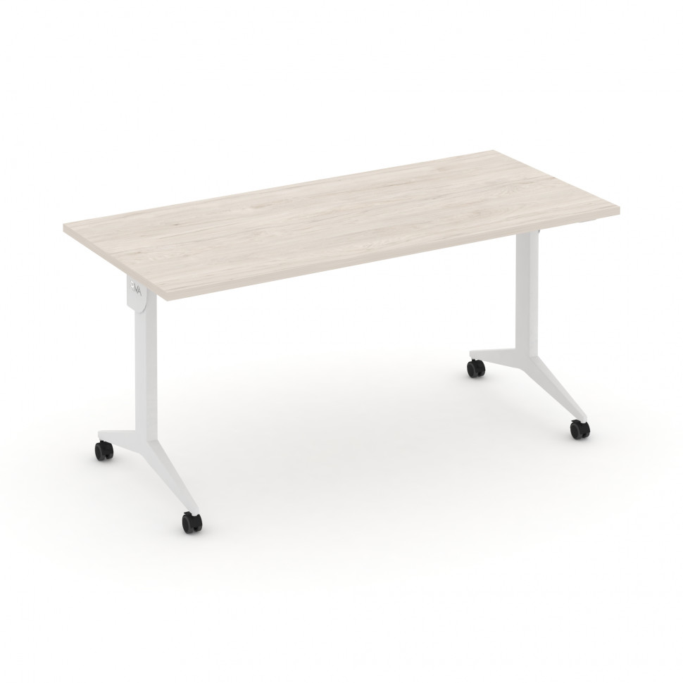 X-Pull Стол складной мобильный X.M-4.7 Денвер Светлый/Металл Белый 1580*720*753 X-Pull Стол складной мобильный X.M-4.7 Денвер Светлый/Металл Белый 1580*720*753