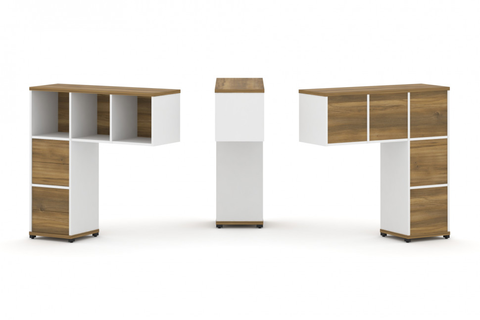 Concept Надставка низкая CN.ONN-003 Сандал Янтарный/Белый Бриллиант/Металл Черный 1099*365*1130