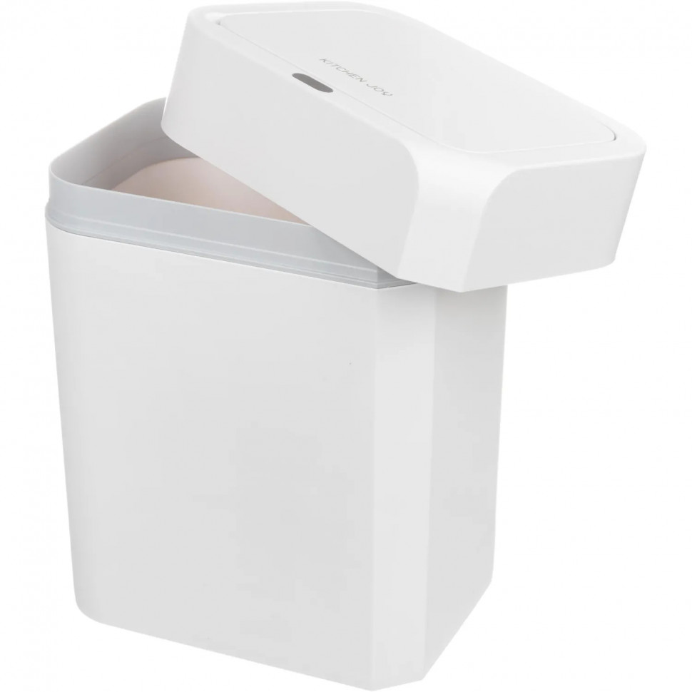 Ведро мусорное Kitchen Joy сенсорное пластиковое белое 12л_KJ-JAH6115