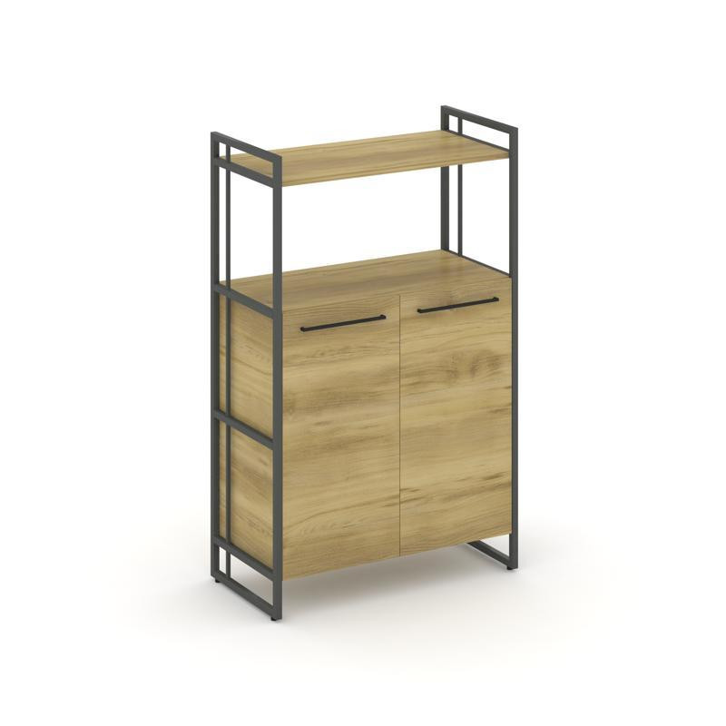 Rift Шкаф 3 ниши широкий RF.SS-32 Дуб Винченцо/Металл Антрацит/Черный Ручки 798*396*1286