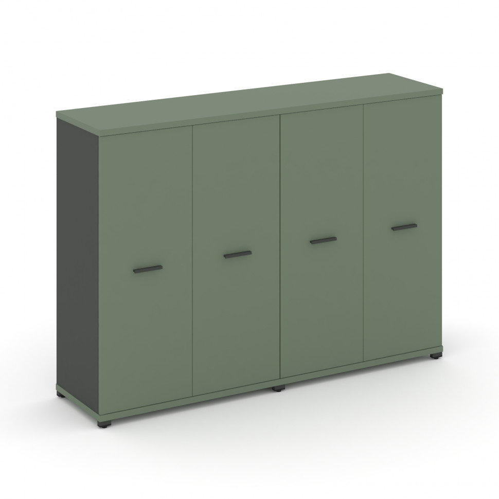 Concept Шкаф 2 широкие секции, 3 ниши CN.STS-326 A Кобо/Антрацит/Металл Антрацит 1668*420*1186