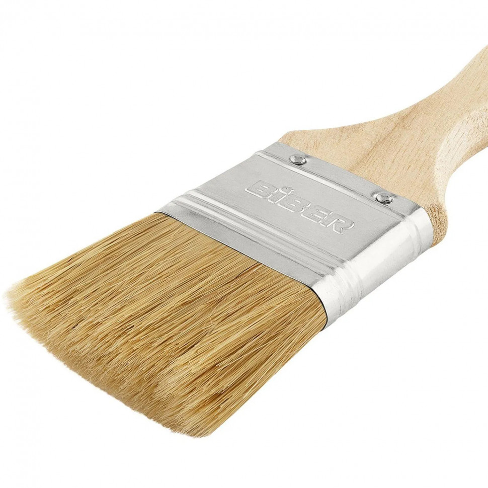 Кисть флейцевая БИБЕР 31124 Стандарт натуральная щетина, 50 мм СПб