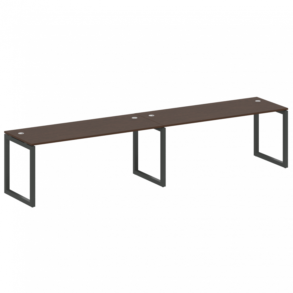 Metal System Quattro Рабочая станция на 2 места на О-образном м/к 50БО.СМ-2.5 Венге Цаво/Металл Антр