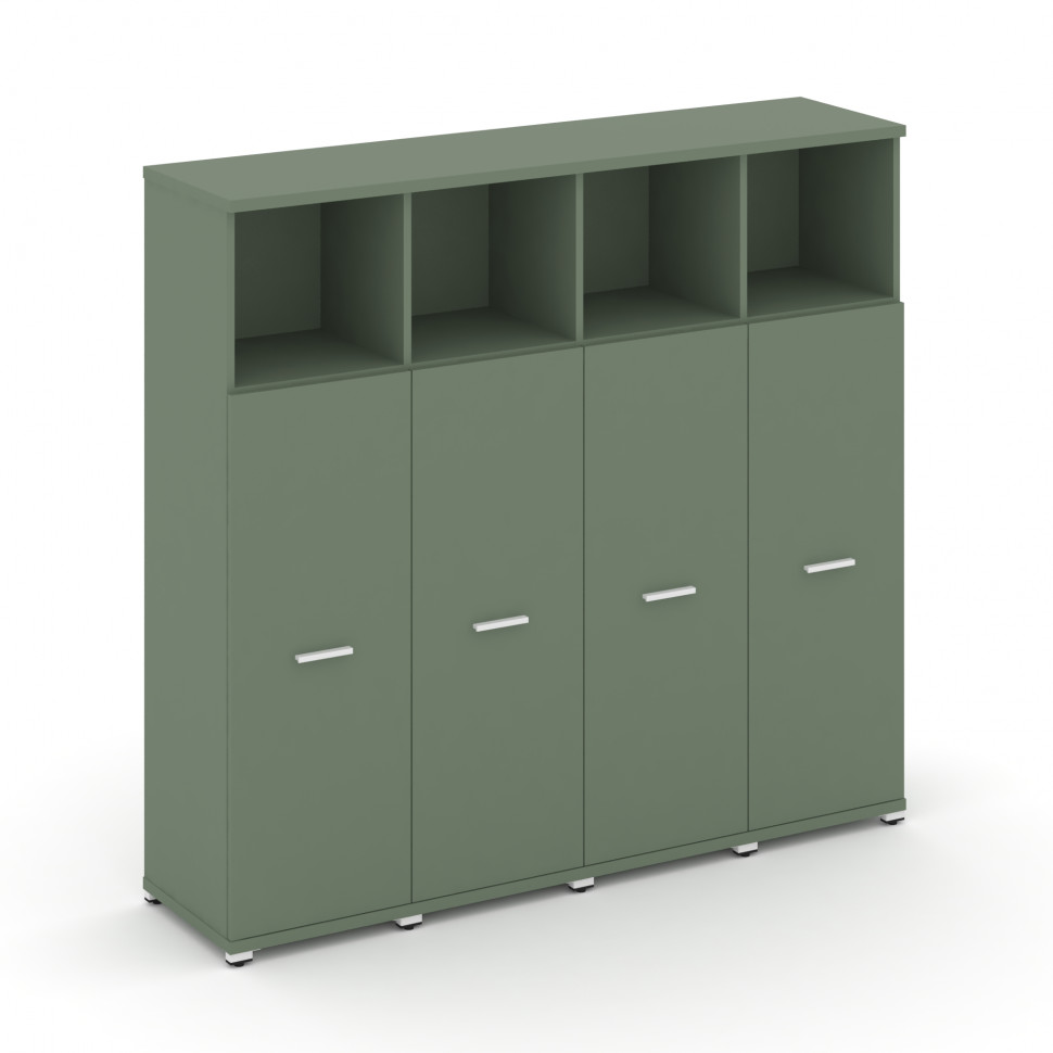 Concept Шкаф 4 узкие секции, 4 ниши  CN.STU-443 W Кобо/Металл Белый 1668*420*1554