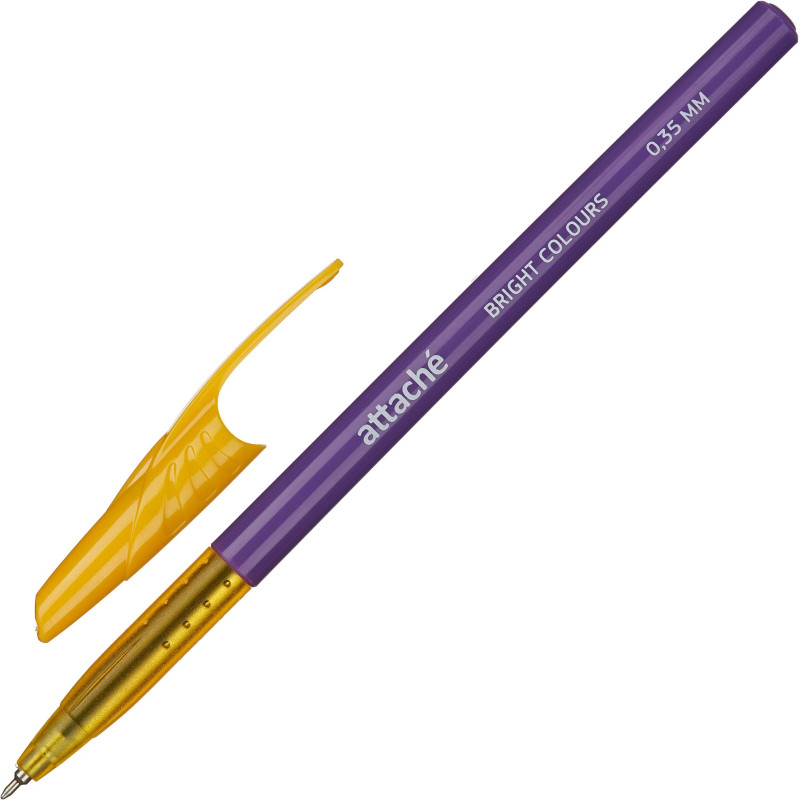 Ручка шариковая неавтомат. Attache Bright colours 0,35мм,син,масл,асс