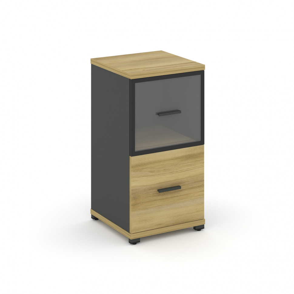 Concept Шкаф 1 узкая секция, 2 ниши CN.STU-212 RPB A Дуб Винченцо/Антрацит/Металл Антрацит/Прозрачны Concept Шкаф 1 узкая секция, 2 ниши CN.STU-212 RPB A Дуб Винченцо/Антрацит/Металл Антрацит/Прозрачны