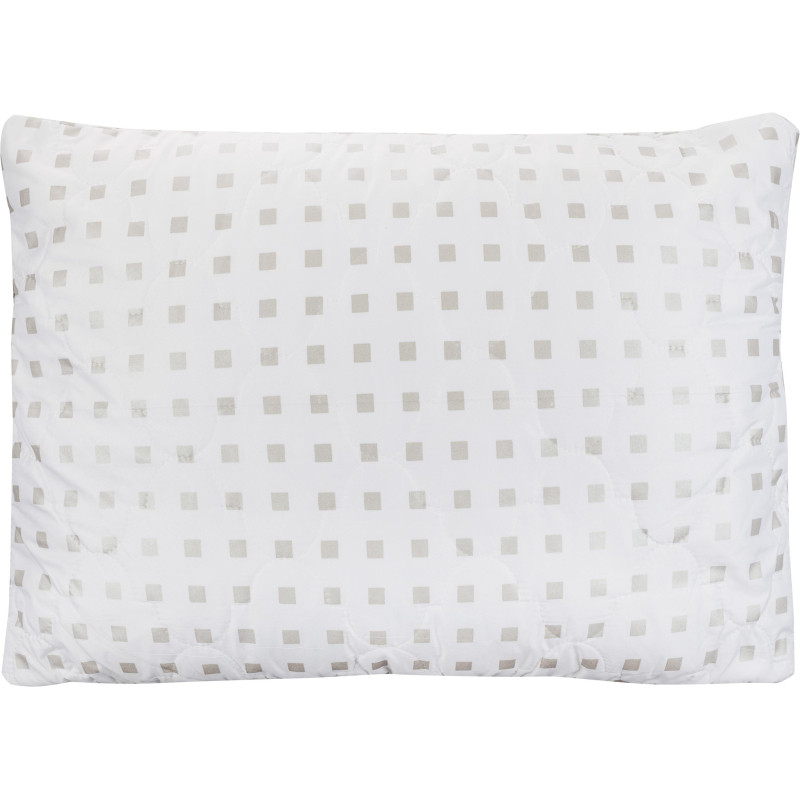 Подушка Luscan 50х70, стеганная, (иск. лебяжий пух/тик ПЭ), белые шашечки