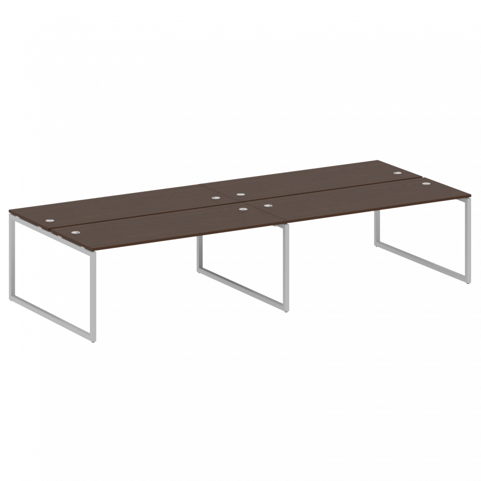 Metal System Quattro Рабочая станция на 4 места на О-образном м/к 40БО.СМ-4.5 Венге Цаво/Металл Серы Metal System Quattro Рабочая станция на 4 места на О-образном м/к 40БО.СМ-4.5 Венге Цаво/Металл Серы