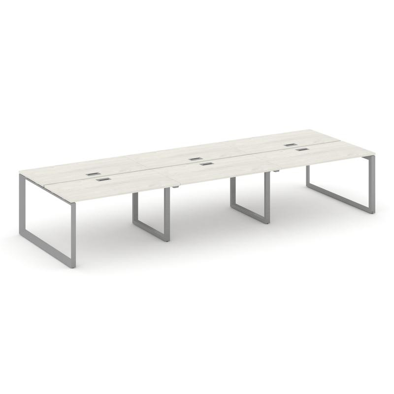 Style Project Рабочая станция двухсторонняя SN-59O.DRS-064 Дуб Наварра/Металл Серый/Серебро Заглушка