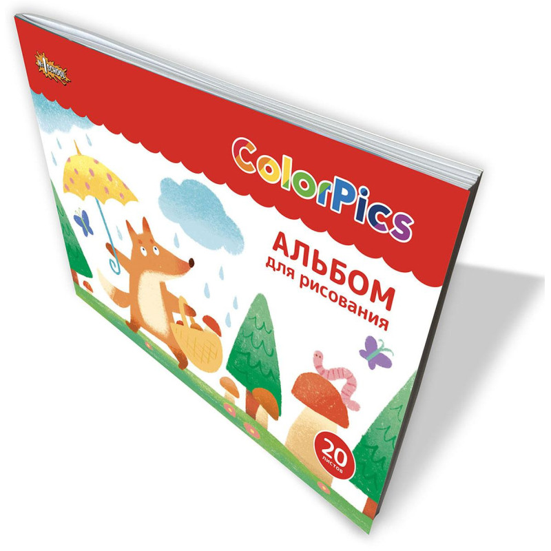 Альбом для рисования №1 School ColorPics 20 л. скрепка А4 ВД 4шт/уп Альбом для рисования №1 School ColorPics 20 л. скрепка А4 ВД 4шт/уп