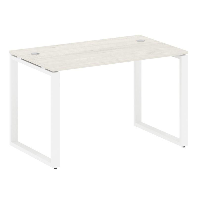 Metal System Стол письменный на О-образном м/к БО.СП-2 Дуб Наварра/Металл Белый 1200*720*750
