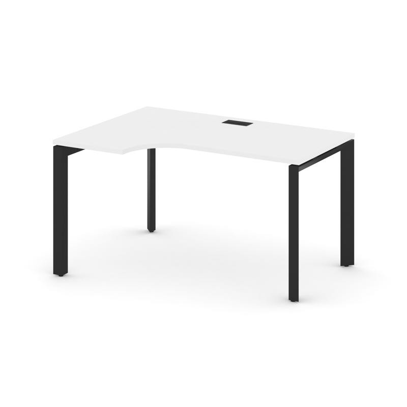 Style Project Стол рабочий эргономичный SN-59P.SPA-012(L) Белый/Металл Черный/Черный Заглушка 1580*7