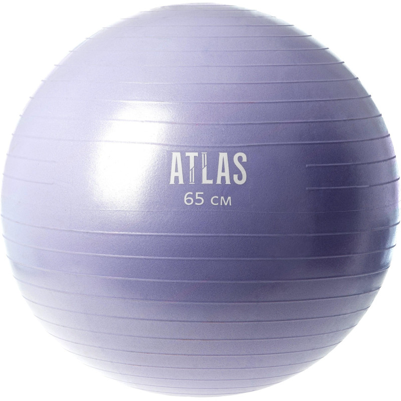 Фитбол для фитса ATLAS, ПВХ, 65 см, фиолетовый, с насосом