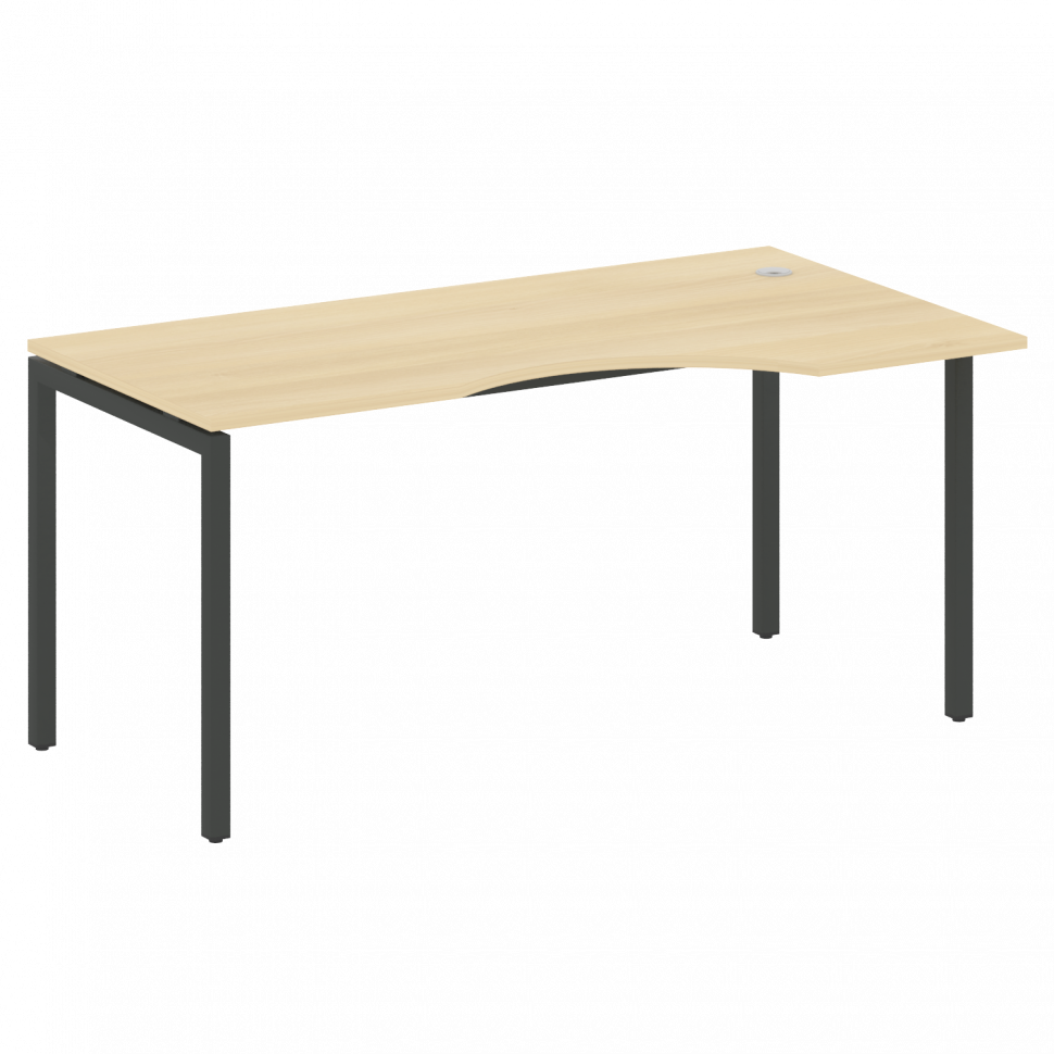 Metal System Quattro Стол криволинейный правый на П-образном м/к 40БП.СА-1 (R) Акация Лорка/Металл А Metal System Quattro Стол криволинейный правый на П-образном м/к 40БП.СА-1 (R) Акация Лорка/Металл А