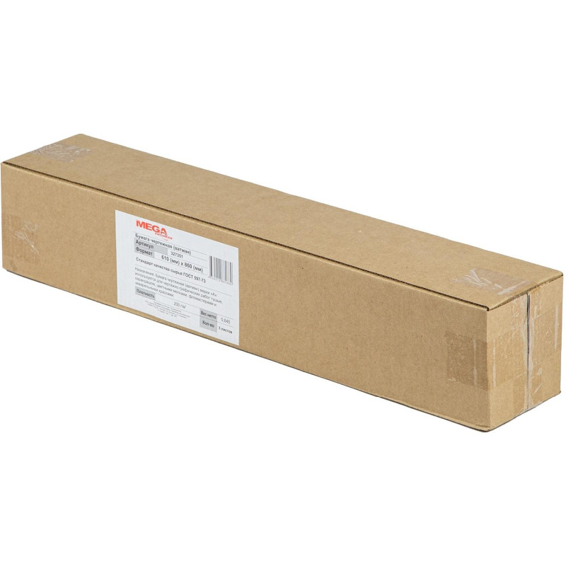 Ватман (бумага чертежная) А ProMEGA Engineer ф.610х860мм,пл.200г,5л/уп