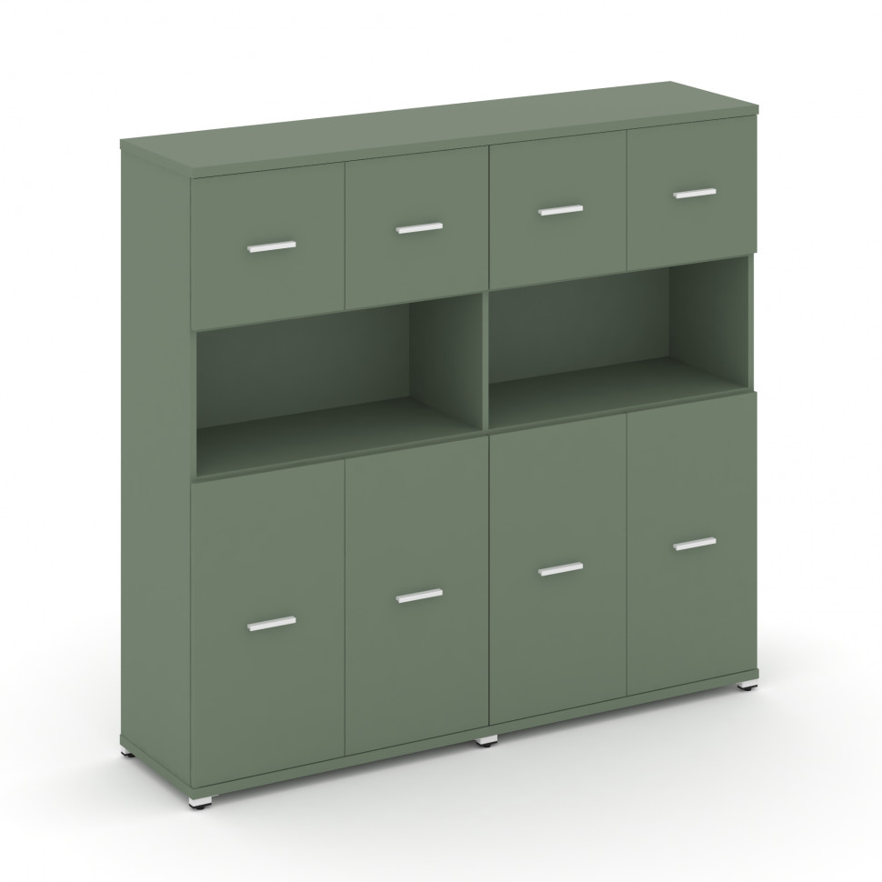 Concept Шкаф 2 широкие секции, 4 ниши CN.STS-425 W Кобо/Металл Белый 1668*420*1554 Concept Шкаф 2 широкие секции, 4 ниши CN.STS-425 W Кобо/Металл Белый 1668*420*1554