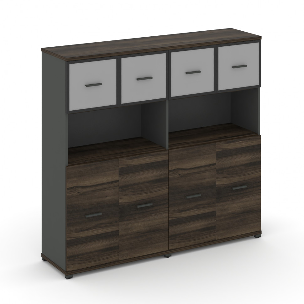 Concept Шкаф 2 широкие секции, 4 ниши CN.STS-425 RMB A Дуб Мали/Антрацит/Металл Антрацит/Сатин 1668* Concept Шкаф 2 широкие секции, 4 ниши CN.STS-425 RMB A Дуб Мали/Антрацит/Металл Антрацит/Сатин 1668*