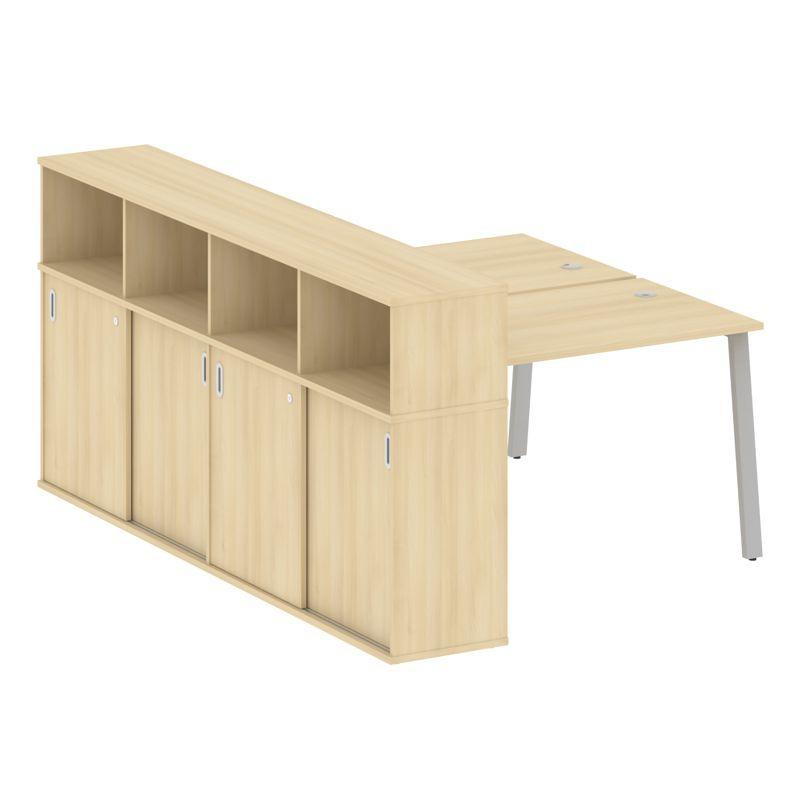 Metal System Рабочая станция с шкафом-купе на А-образном м/к БА.РС-СШК-4.2 Т Акация Лорка/Металл Сер Metal System Рабочая станция с шкафом-купе на А-образном м/к БА.РС-СШК-4.2 Т Акация Лорка/Металл Сер