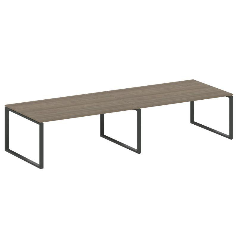 Metal System Переговорный стол (2 столешницы) на О-образном м/к БО.ПРГ-2.5 Вяз Благородный/Металл Ан