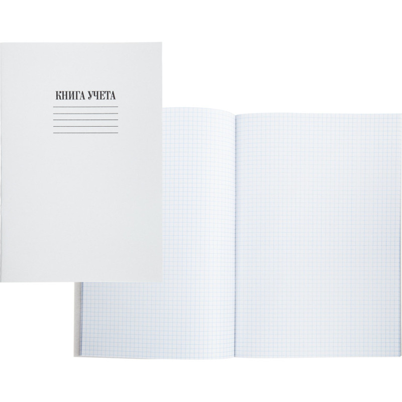 Книга учета канц.облож.картон (клетка) 48л. блок офсет Книга учета канц.облож.картон (клетка) 48л. блок офсет