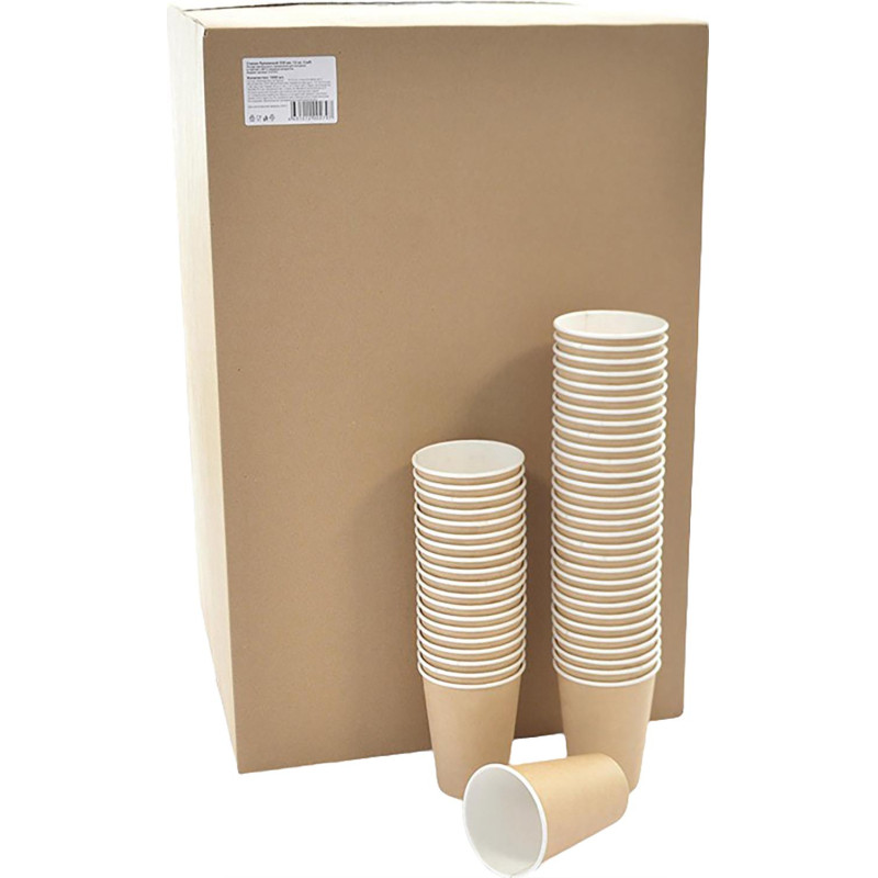 Стакан одноразовый бум. 1-сл. D90мм 350мл Craft 1000шт/кор