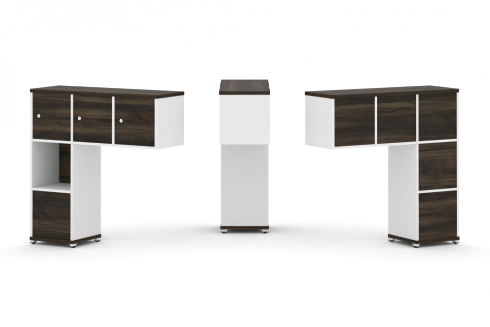 Concept Надставка низкая CN.ONN-006 Дуб Мали/Белый Бриллиант/Металл Белый 1099*365*1130