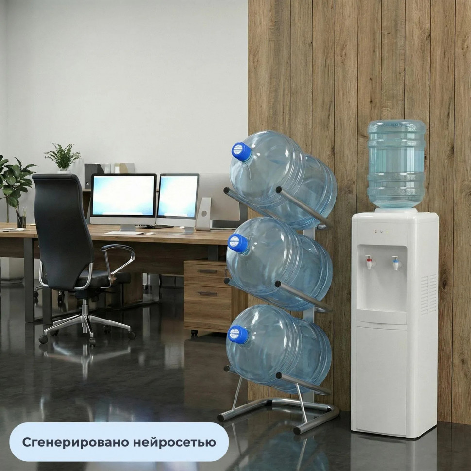 Стеллаж для бутилированной воды KD_Бридж-3 на 3 тары,цвет серый