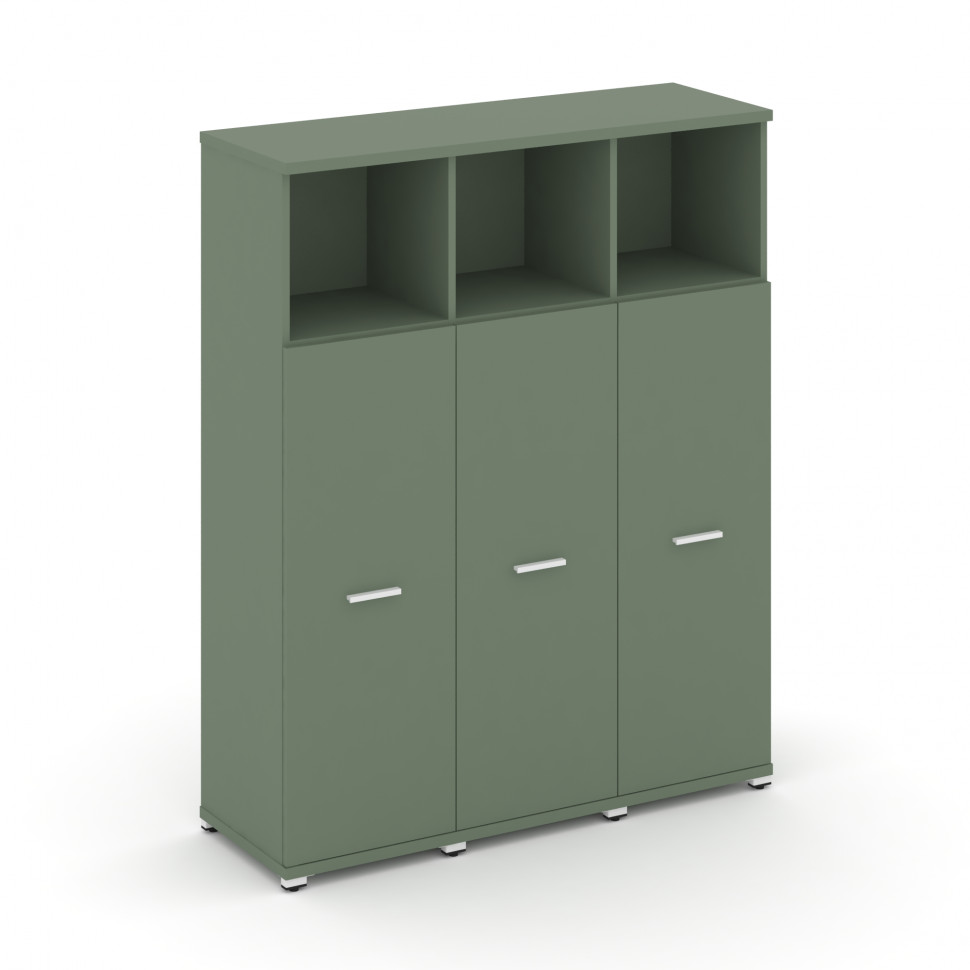 Concept Шкаф 3 узкие секции, 4 ниши CN.STU-433 W Кобо/Металл Белый 1252*420*1554