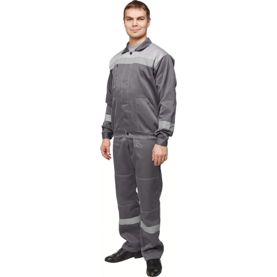 Костюм лет муж (куртка, пк) л22 т.сер./св.сер 120-124/194-200