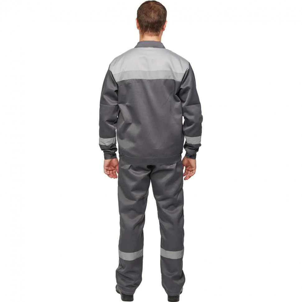 Костюм лет муж (куртка, пк) л22 т.сер./св.сер 120-124/194-200