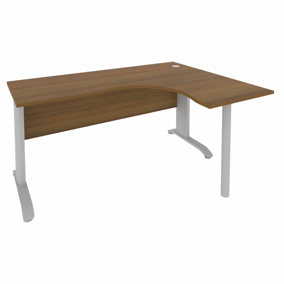 Riva Metal-L Стол криволинейный правый ПЛ.СА-4 (R) Орех Гварнери/Металл Серый 1600*1200*750