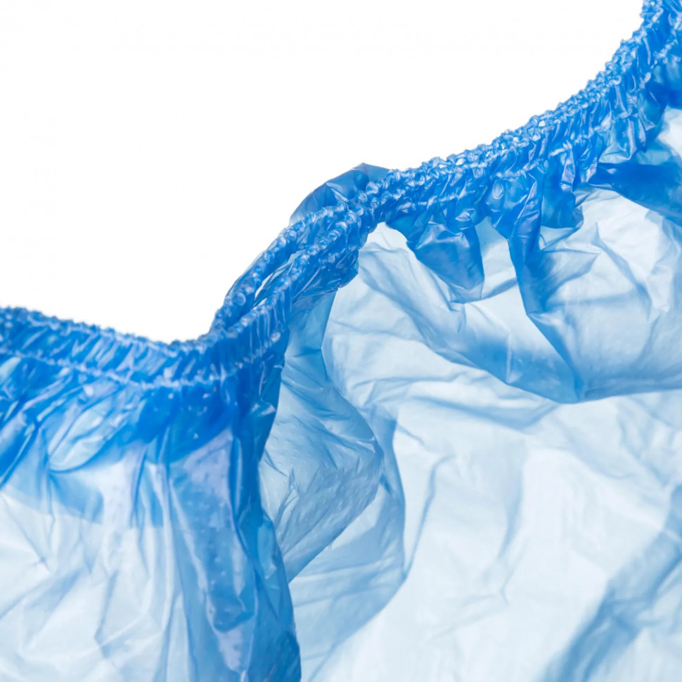 Бахилы 5,3 г, 2рез, синий, 20 мкм, Комус, 300пар/уп