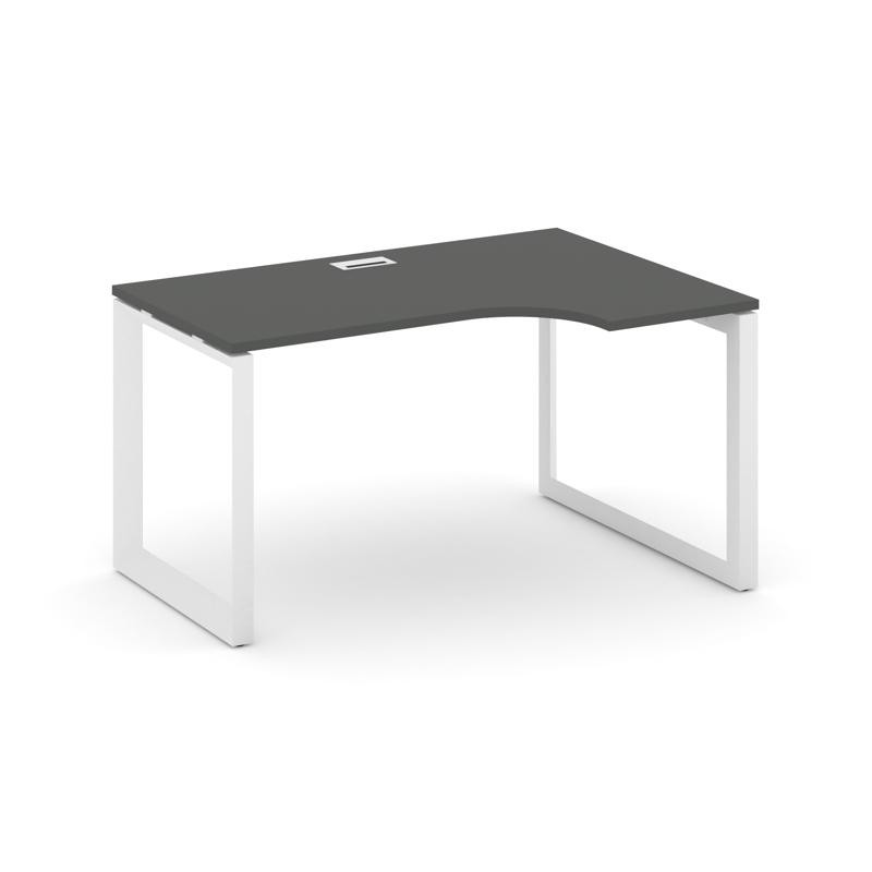 Style Project Стол рабочий эргономичный SN-59O.SPA-012(R) Антрацит/Металл Белый/Белый Заглушка 1580*