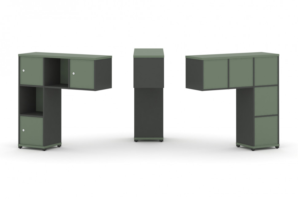 Concept Надставка низкая CN.ONN-002 Кобо/Антрацит/Металл Антрацит 1099*365*1130