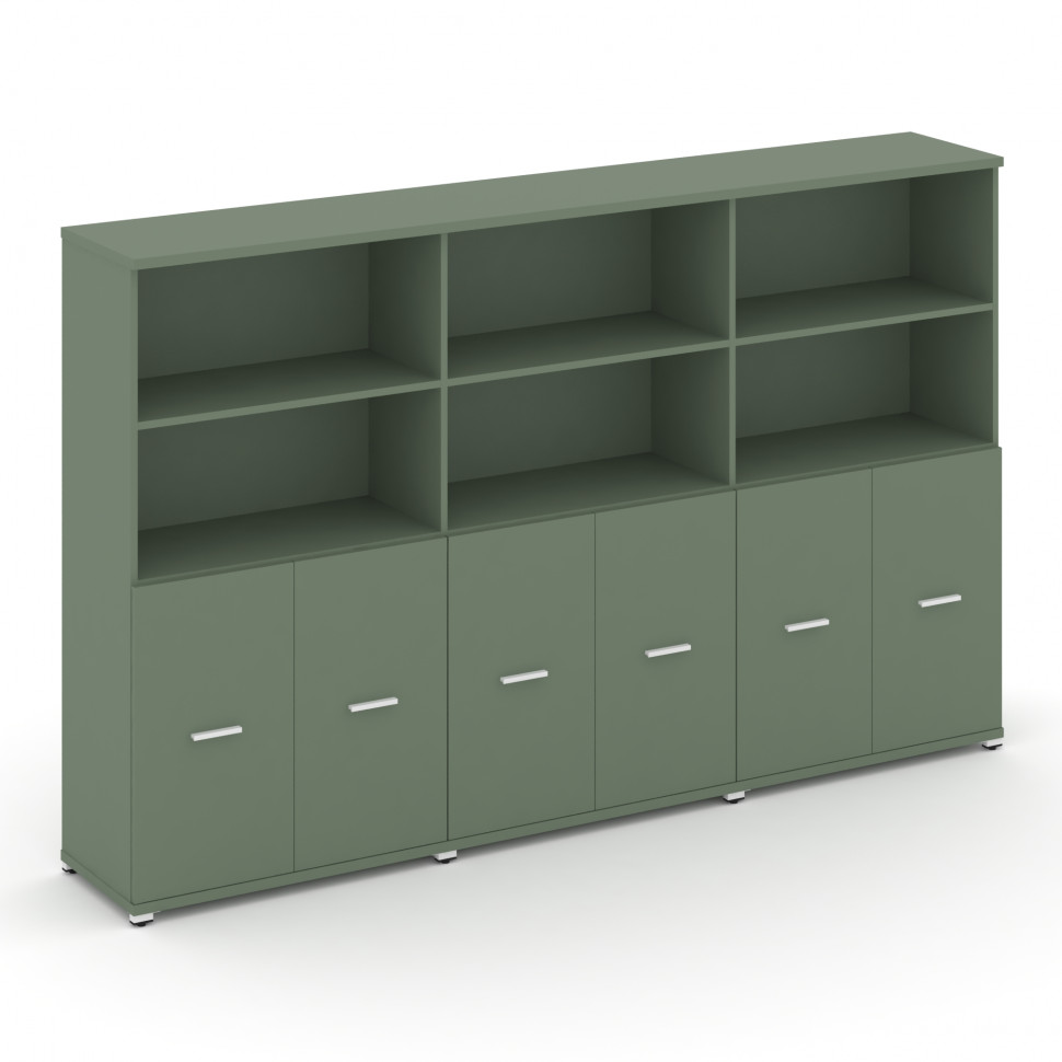 Concept Шкаф 3 широкие секции, 4 ниши CN.STS-431 W Кобо/Металл Белый 2500*420*1554