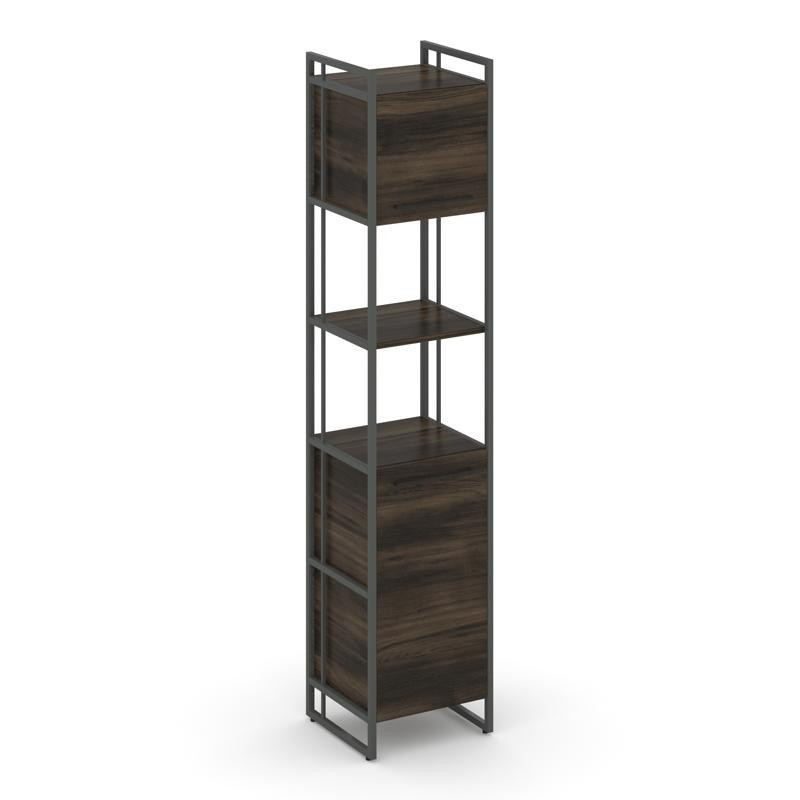 Rift Шкаф 5 ниш узкий RF.SU-53 (R) Дуб Мали/Металл Антрацит/Черный Ручки 420*396*2010