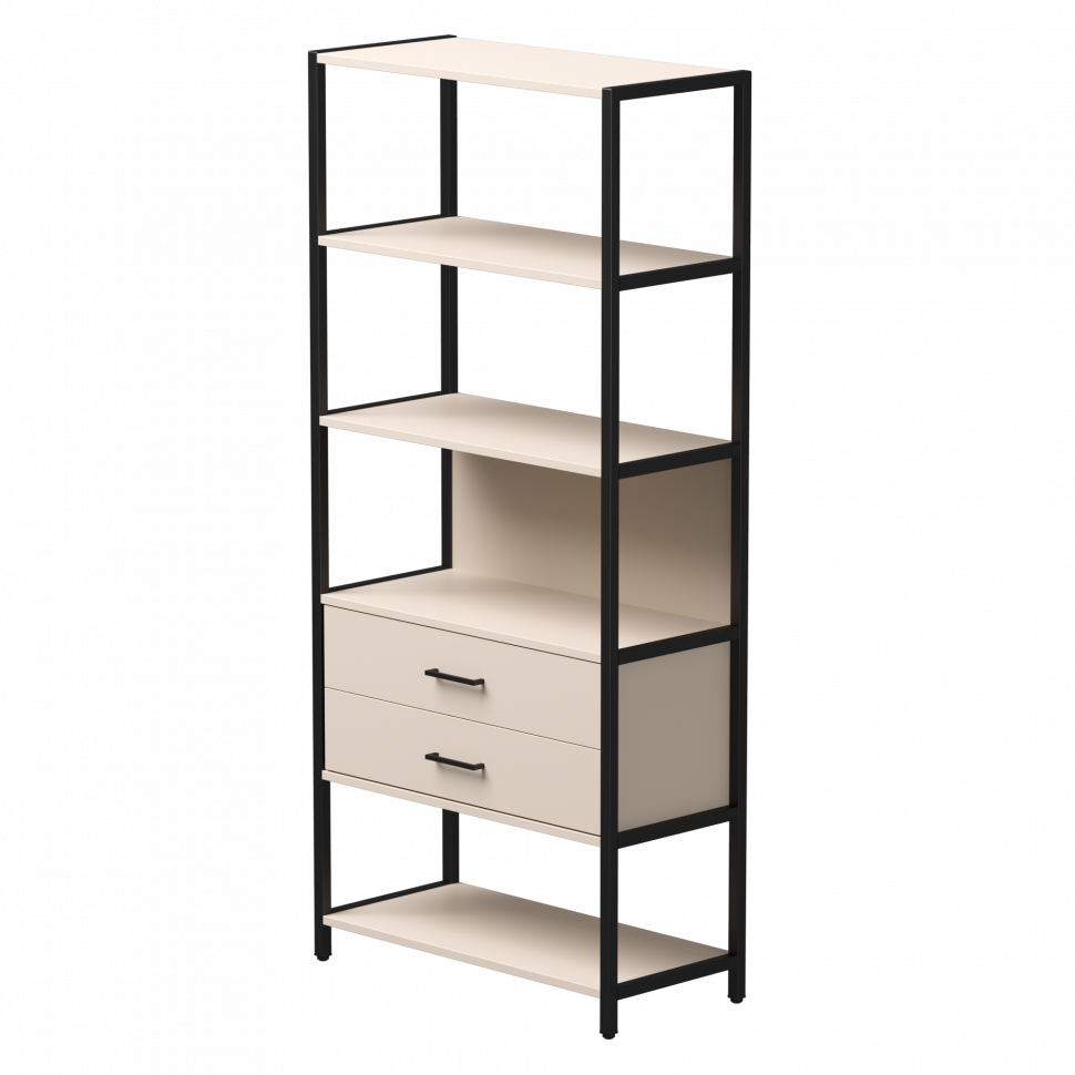 Набор стеллажных систем №5 Everprof EVO (ЭВО) 830x385x1840 Кашемир/Черный