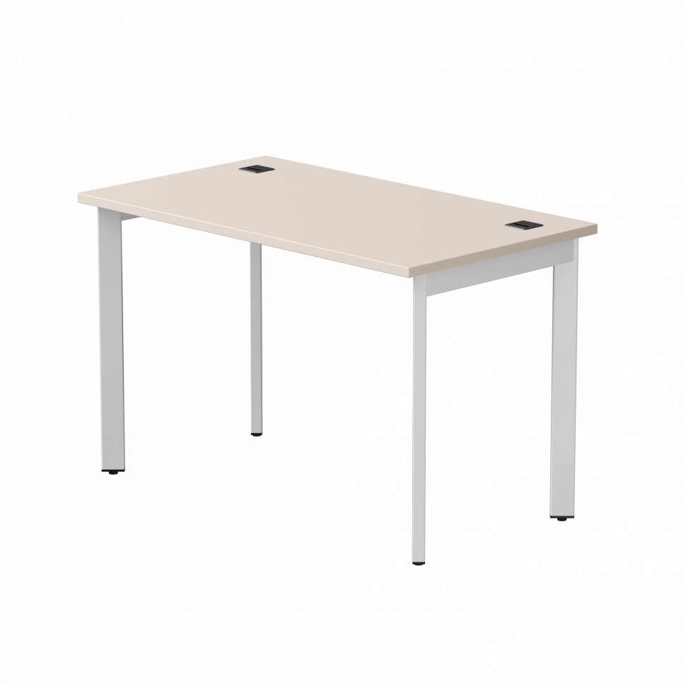 Стол прямой Everprof EVO (ЭВО) на металлокаркасе 1180х670х755 мм опоры 45гр Кашемир/Белый