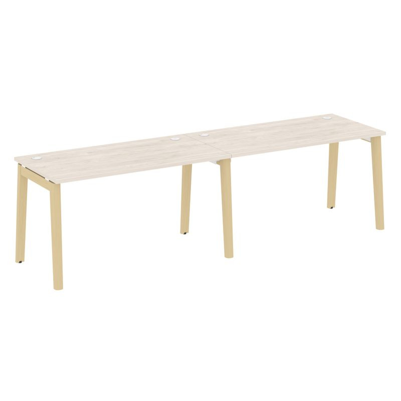 Onix Wood Рабочая станция OW.RS-2.3.7 Денвер Светлый/Дуб Светлый/Металл Белый 2760*720*750