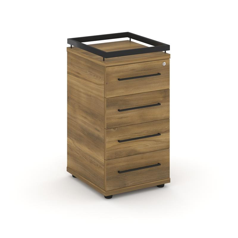 Rift Тумба приставная+рамка RF.TPR-002 Сандал Янтарный/Металл Черный/Черный Ручки 416*460*797