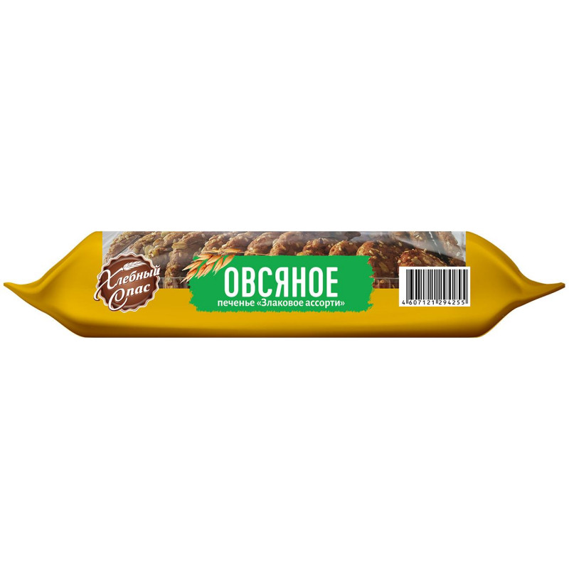 Печенье Хлебный Спас Овсяное Злаковое ассорти, 500г