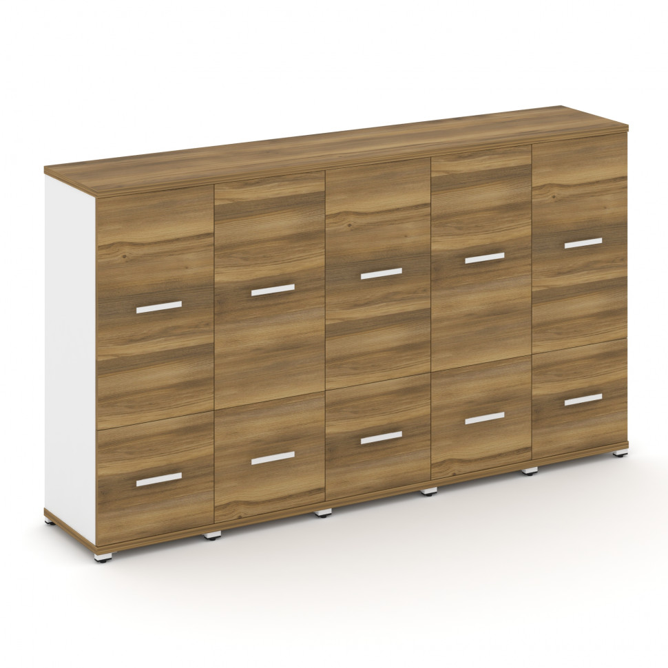 Concept Шкаф 5 узких секций, 3 ниши CN.STU-352 W Сандал Янтарный/Белый Бриллиант/Металл Белый 2084*4