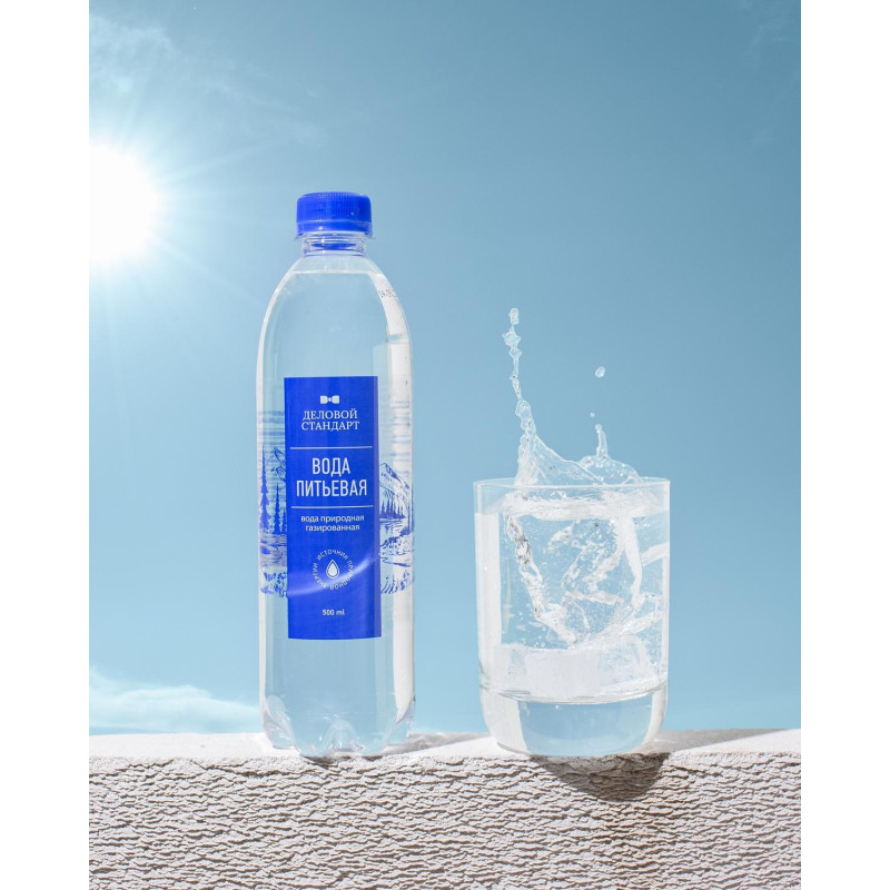 Вода питьевая Деловой Стандарт газ 0,5л