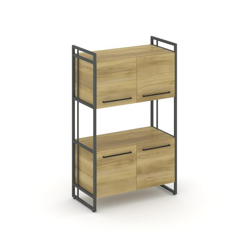 Rift Шкаф 3 ниши широкий RF.SS-33 Дуб Винченцо/Металл Антрацит/Черный Ручки 798*396*1286