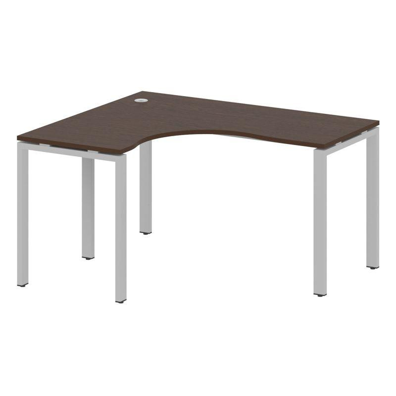 Metal System Стол криволинейный левый на П-образном м/к БП.СА-3 (L) Венге Цаво/Металл Серый 1400*120 Metal System Стол криволинейный левый на П-образном м/к БП.СА-3 (L) Венге Цаво/Металл Серый 1400*120